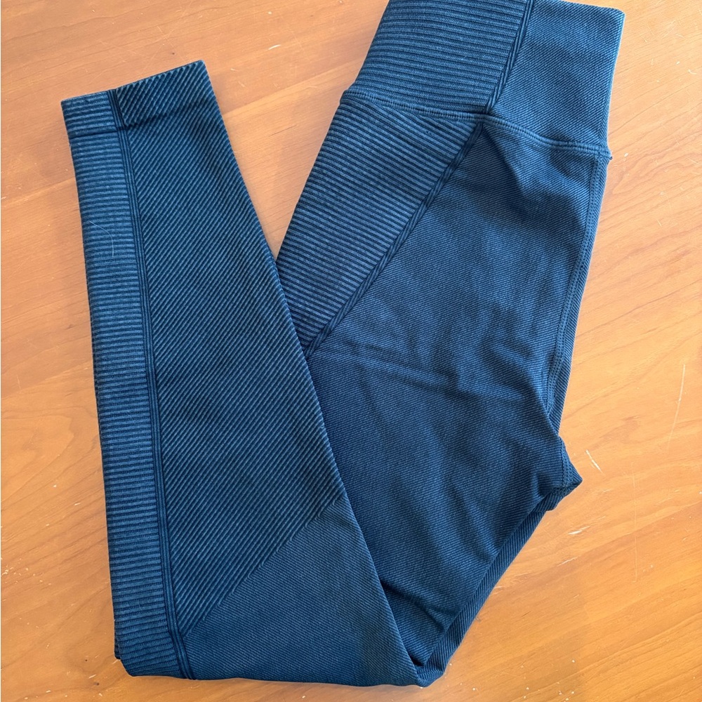 Offline by Aerie Dark Grey Ribbed High Waisted Leggings Small.
